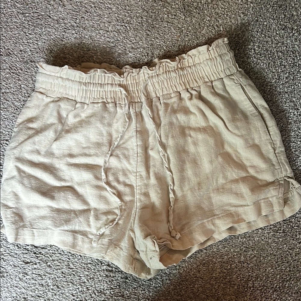 Abercrombie & Fitch High Waist Tan Shorts